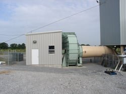 Exhausting fan with shaft duct