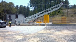 Escape Hoist with Luffing Boom Over Shaft