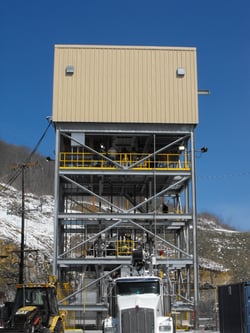 Tower Mounted Friction Hoist Headframe