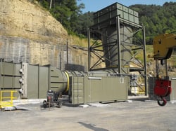 Exhaust Fan System on Mine Shaft
